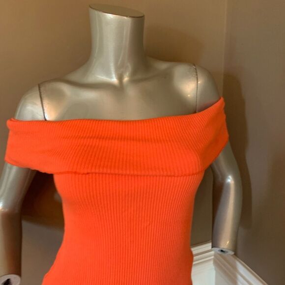 SOLD OUT NWT FASHION NOVA Mini Orange Dress L - Picture 4 of 7